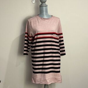 POL Striped Dusty Pink and Black striped